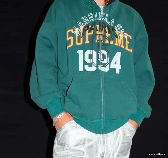 SS S Hoodie Green MM6 Grey M XL L Zipper Black 24 Hooded 0917
